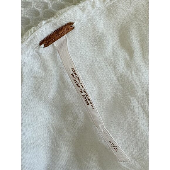 Free People Be Your Baby Lace Mini Dress Ivory Small S - Picture 7 of 8